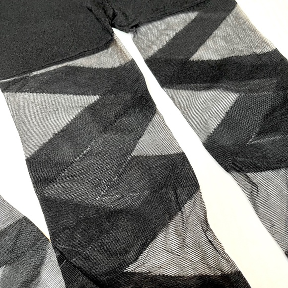 ❤️3/$30 SALE! Black Bandage Tights OS Mummy Costume Striped Criss Cross Sheer - Picture 4 of 7